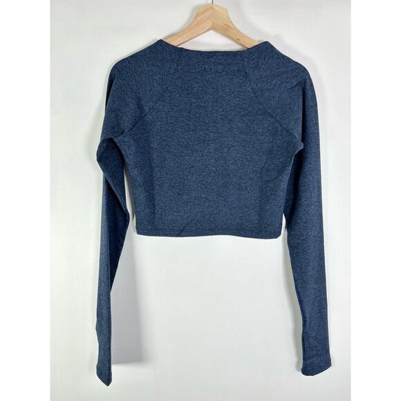 Ilus Label Cinch Allure Cross Over Long Sleeve Crop Top L NWT - Picture 7 of 8